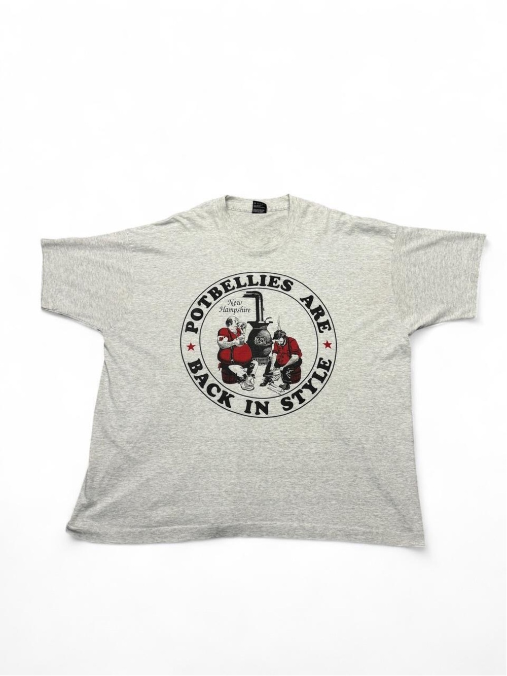 Vintage 1989 Potbellies are back in style New Hampshire tee grey XXL mens USA